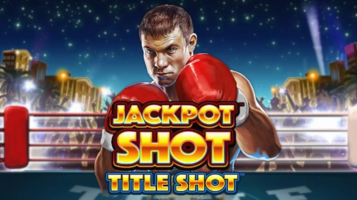 Tampilan layar utama permainan slot Title Shot dengan nuansa progresif